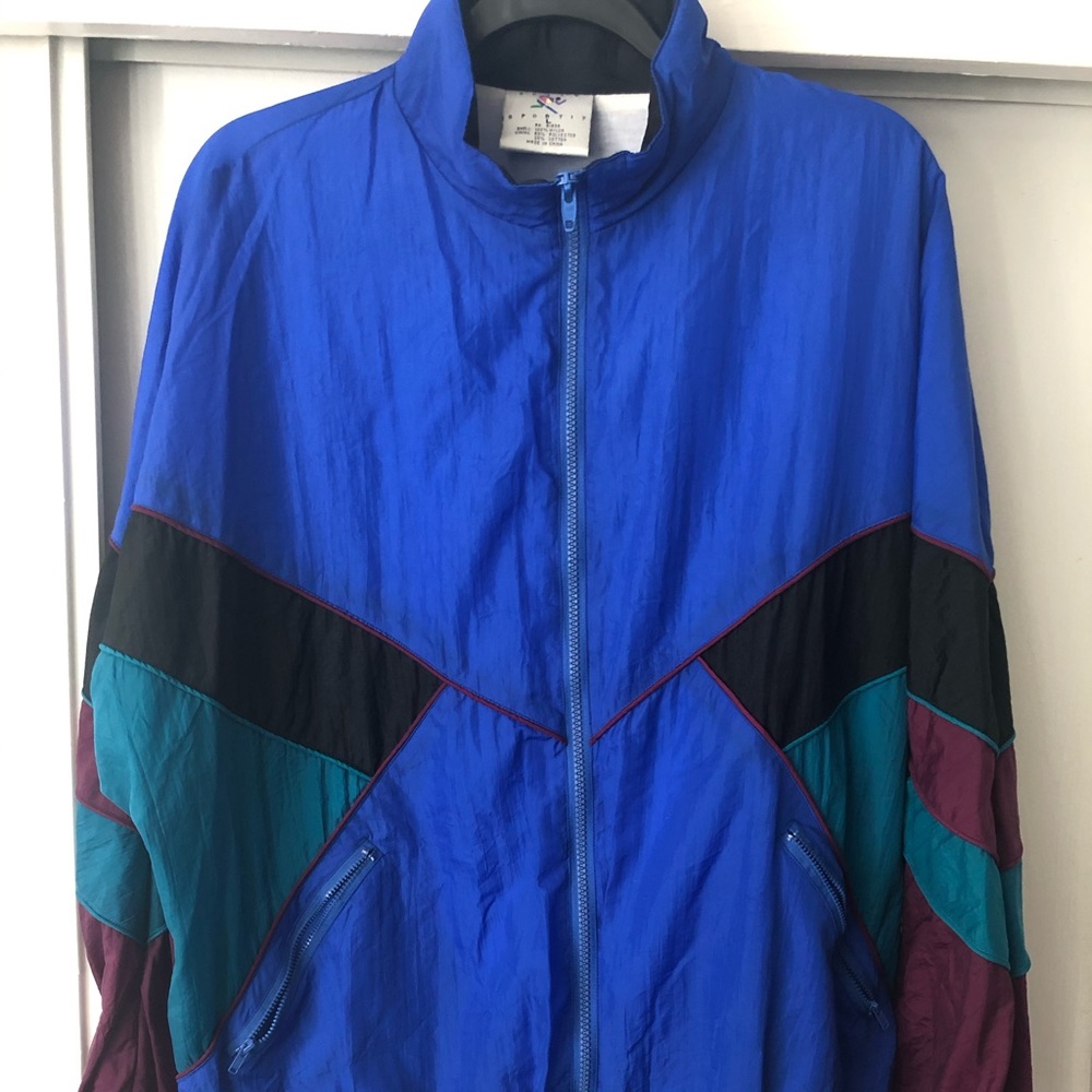 Vintage-Avait Sportif Multicolored Windbreaker